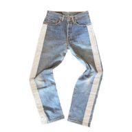 リフレクターラインデニムパンツ R-2001 ⑦ （男女兼用）アップサイクル サステナビリティ ④sヴィンテージ 再構築 一点物